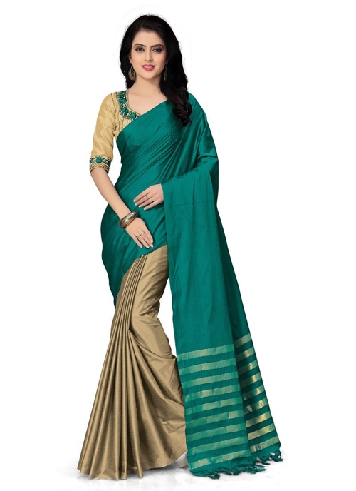 Generic Women's Handloom Cotton Soft Silk Saree