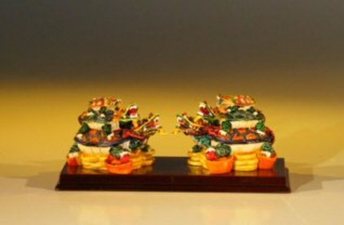 Piggyback Turtle  Miniature Figurines5.0" x 2.0" x 2.0"