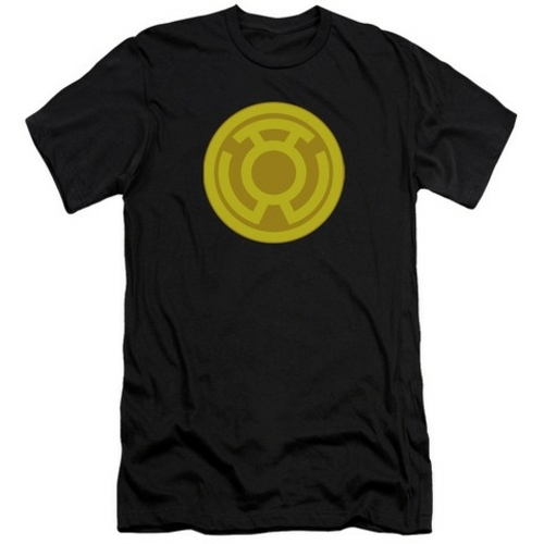 Trevco Green Lantern-Yellow Symbol Short Sleeve Adult 30-1 Tee, Bl