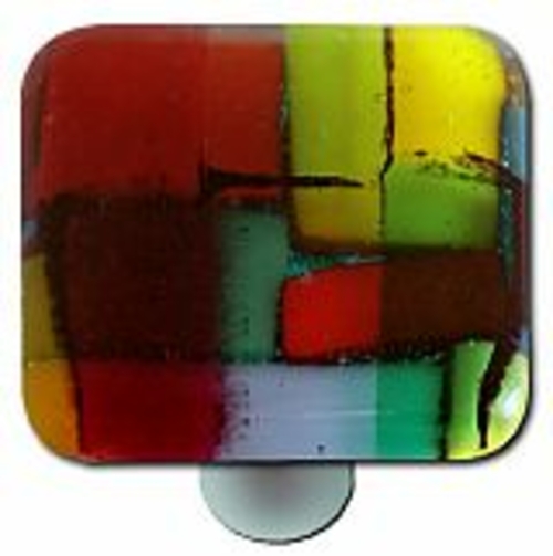 Hot Knobs HK8000-KA Artist Mosaic Multiple Color Square Glass Cabinet 