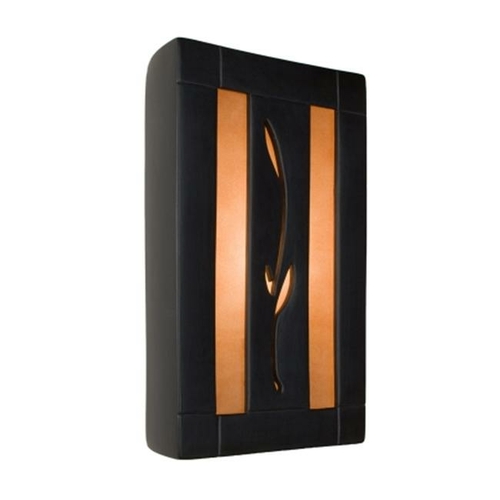 A19 RE111-MB-RW reFusion Spring Wall Sconce Matte Black and Rosewood
