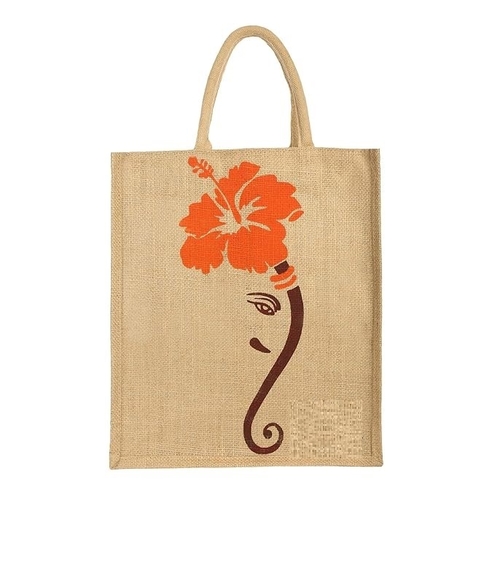 Ganeshji Printed Shopping Jute Bag