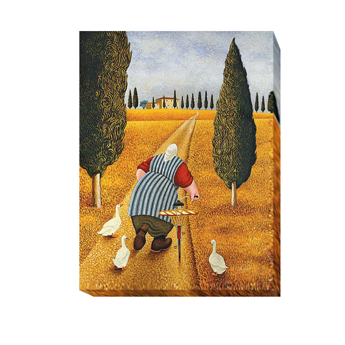 Artistic Home Gallery 3040R394IG Lady with Fresh Bread by Lowell Herre