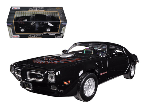 1973 Pontiac Firebird Trans Am Black 1/24 Diecast Model Car by