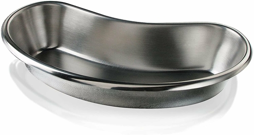 Stainless Steel Kidney Tray 10". Kidney Shaped Curved Dish Basin 26