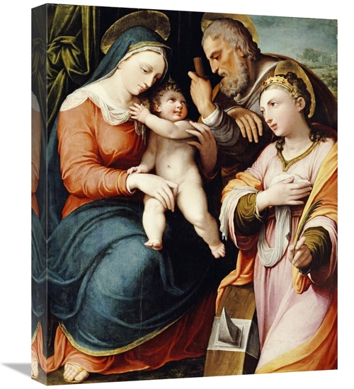 Global Gallery GCS-267395-22-142 22 in. The Holy Family with Saint Cat