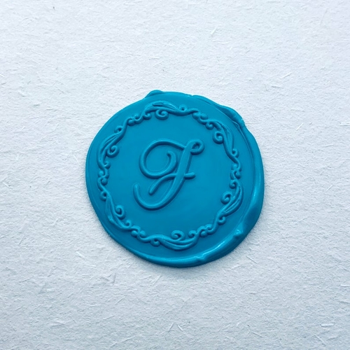 Personalized Initials Wax Seal Stamp Kit - Custom Wreath Wedding
