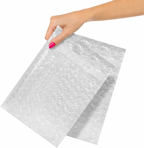 Clear Bubble Out Bags 6 x 8.5, Packaging Bubble Bags for Shipping Pack