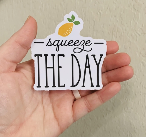 Squeeze the Day- Lemon Sticker/Magnet