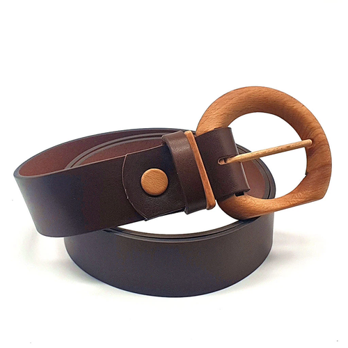 Luxury Wood Belt Fuji Heart 404