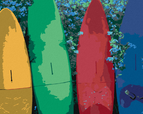 Zuty - Paint by Numbers - SURFBOARDS (DENNIS FRATES), 40x50 cm