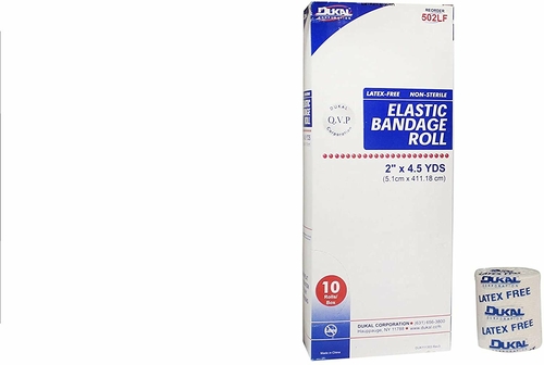 Dukal Elastic Bandages 2 inch x 4.5 Yard. Case of 50 Non-sterile