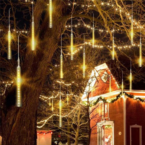 50cm Lights Meteor Shower Rain 10 Tube Xmas Snowfall Tree Light
