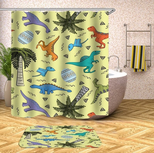 Cute Dinosaurs Pattern Shower Curtain