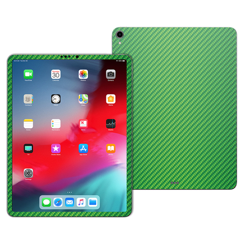 MightySkins APIPP1118-Lime Carbon Fiber Skin for Apple iPad Pro 11 in.
