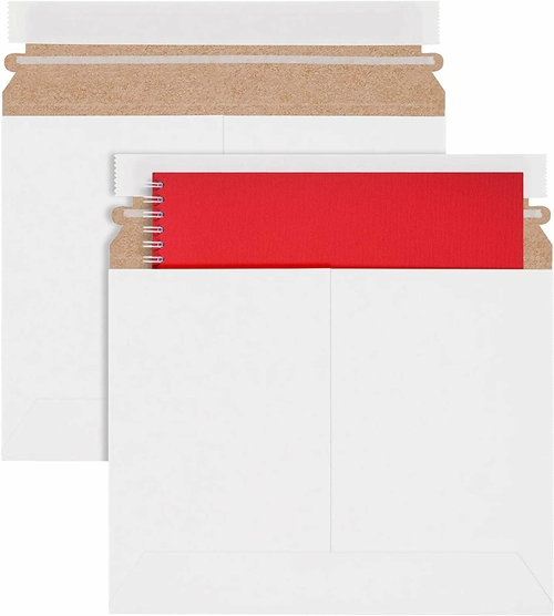 Pack of 10 White Rigid Mailing Envelopes 9 1/2 x 6. Stay Flat