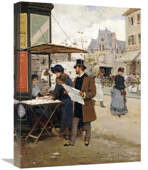 Global Gallery GCS-266886-22-142 22 in. Parisian Street Scene Art Prin