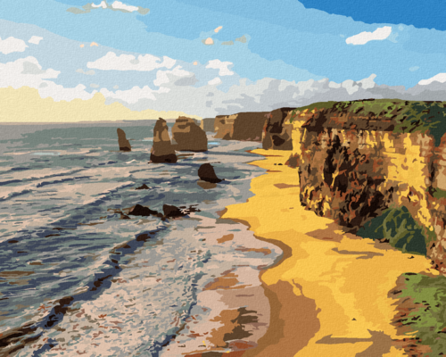 Paint by Numbers - SUNSET OVER THE TWELVE APOSTLES OF AUSTRALIA