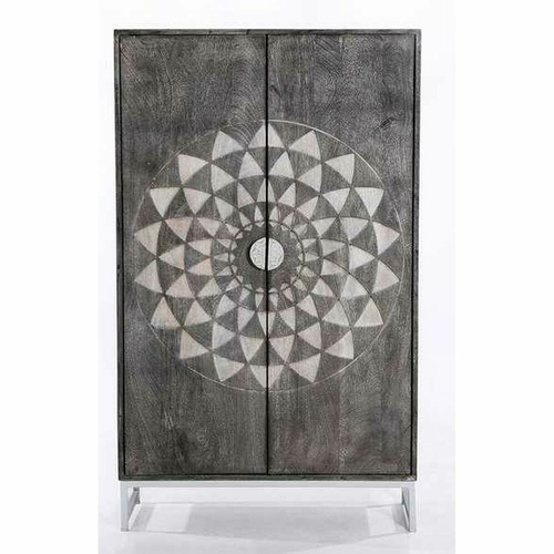 Cupboard DKD Home Decor 8424001892006 90 x 38 x 151 cm Grey Metal