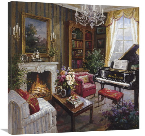 Global Gallery GCS-124178-3030-142 30 x 30 in. Grand Piano Room Art Pr