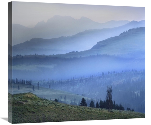 30 in. Mist Over Absaroka Range, Yellowstone National Park, Wy