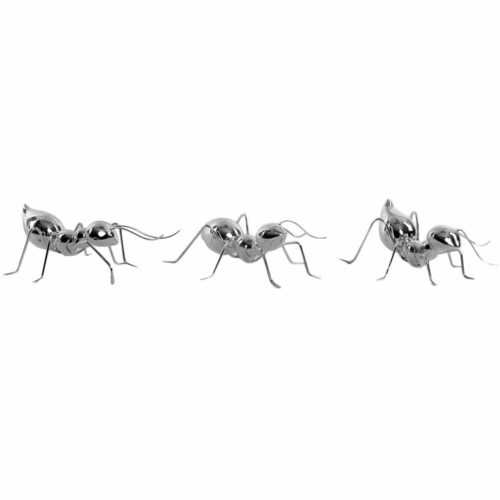 Decorative Figure DKD Home Decor Silver Ant Chromed 23 x 16 x 11 cm (3
