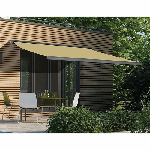 4.0 x 3.0m Beige Retractable Folding Arm Heavy Duty Cassette Awning