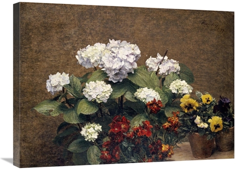 Global Gallery GCS-266305-30-142 30 in. Hydrangeas, Wallflowers & 