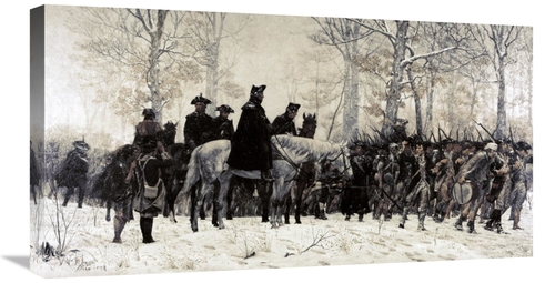 Global Gallery GCS-280590-30-142 30 in. Washington Reviewing His Troop