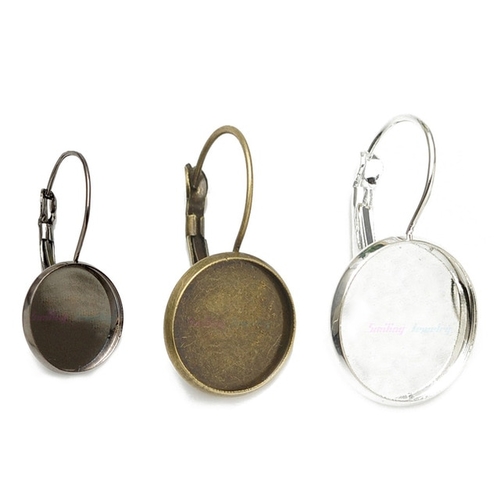 50pcs 8mm-25mm Cameo Glass Cabochon Antique Bronze