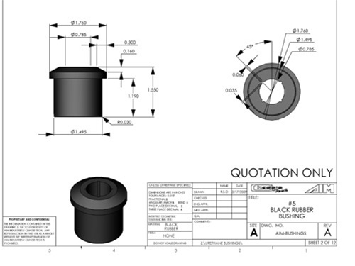 AirBagIt BUSH-05 No. 05 Control Arm Bushing With out Sleeve