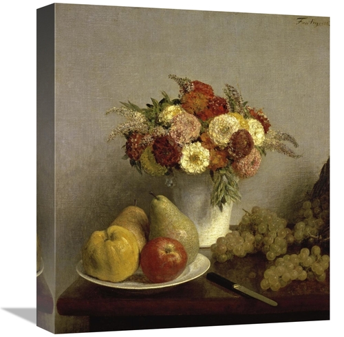 Global Gallery GCS-282020-16-142 16 in. Flowers & Fruit Cuisine Art Pr
