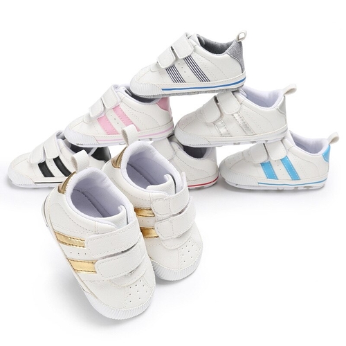 6 colors new striped style sports shoes pu leather