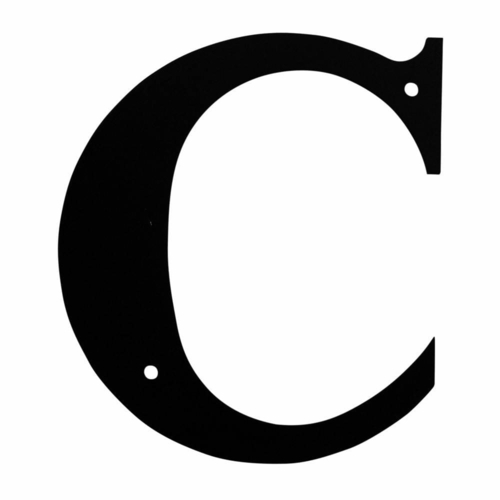 Wrought Iron House Letter C Small