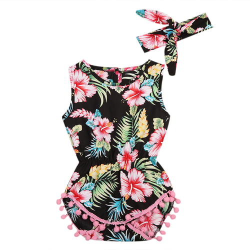 2017 Babies Tassels Floral Bodysuits Cute Newborn