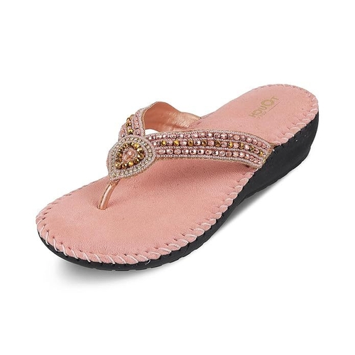 Women Beaded Orthopedic Thong Sandals – Comfortable Extra Soft Insole