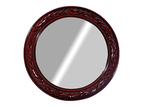 Decorasia ound Shape Wooden Mirror 