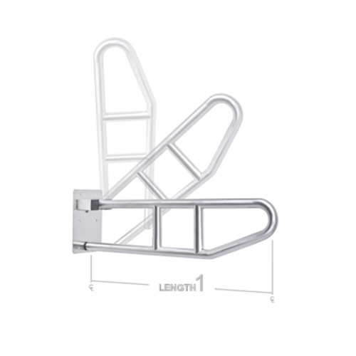 AJW UG120-U 29 Swing-Up- 1.25 In. Diameter Grab Bar - Configuration U