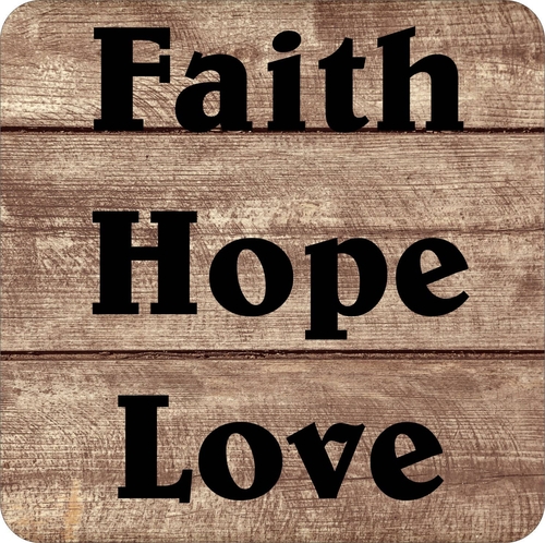 3 Inch Cloth Patch Faith Hope Love