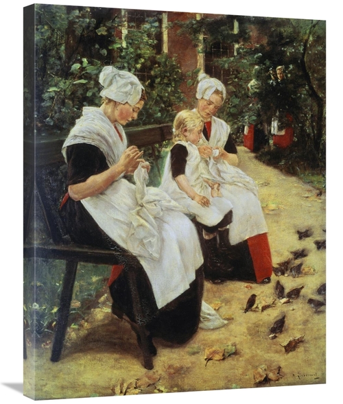 Global Gallery GCS-278232-30-142 30 in. Orphan Girls in the Garden,