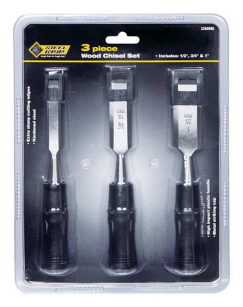 Steel Grip 2260586 3 Piece Wood Chisel Set