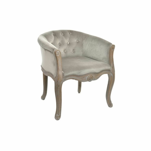 Armchair DKD Home Decor 62 x 58 x 69 cm Rubber wood Light grey