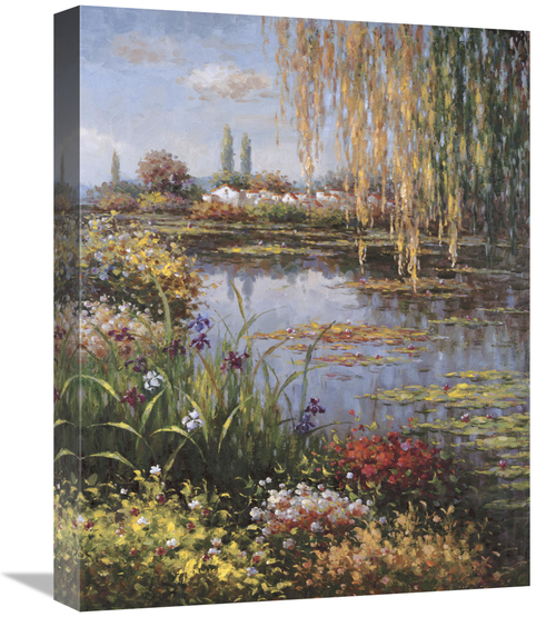 Global Gallery GCS-123238-1620-142 16 x 20 in. White Rose Garden Art P