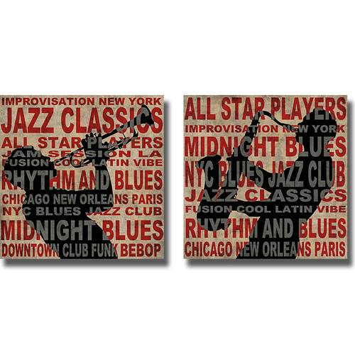 Artistic Home Gallery 2727668S Jazz I & II by Luke Wilson Premium Stre