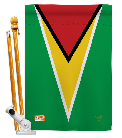 Breeze Decor BD-CY-HS-108254-IP-BO-D-US15-BD 28 x 40 in. Guyana Flags 