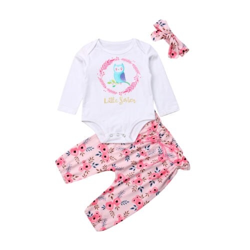 Newborn Infant Baby Girl Floral Clothes