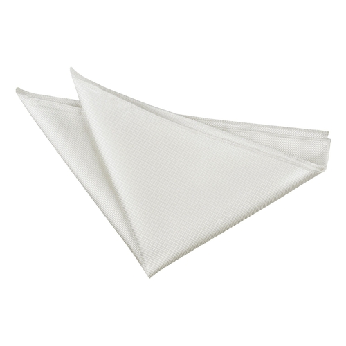 Solid Check Handkerchief - White