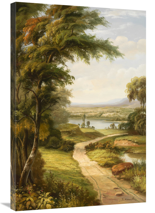 Global Gallery GCS-132547-2436-142 24 x 36 in. Lakeside Stroll Art Pri