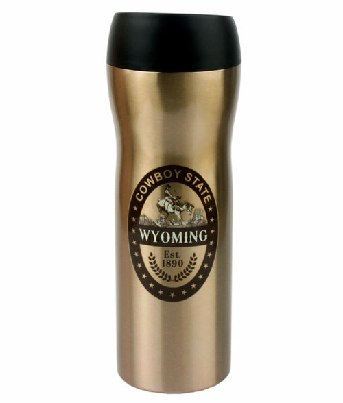 Americaware TVWYO1BR 18 oz Wyoming Vacuum Tumbler - Brown