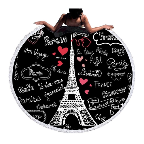 Large Round Beach Towel Woman Toalla With Tassel